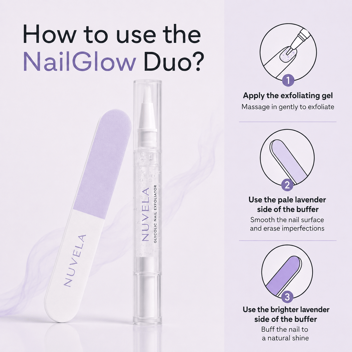 Nuvela NailGlow™ Glossy Booster Duo